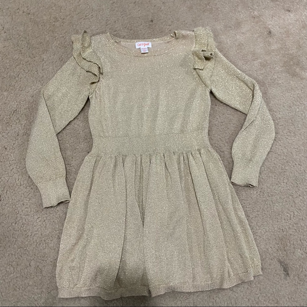 Gold Cat & Jack dress XS 4/5